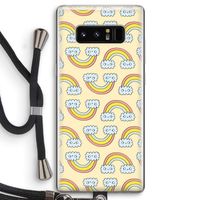 Regenboog: Samsung Galaxy Note 8 Transparant Hoesje met koord