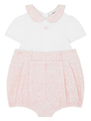 Dolce & Gabbana Kids body à logo imprimé - Blanc