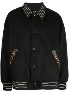 FIVE CM veste bomber à bords rayés - Noir