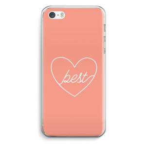 Best heart: iPhone 5 / 5S / SE Transparant Hoesje