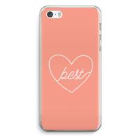 Best heart: iPhone 5 / 5S / SE Transparant Hoesje - thumbnail
