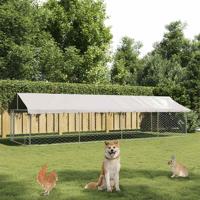 Hondenkennel voor buiten met dak 600x200x150 cm