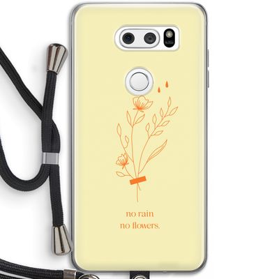 No rain no flowers: LG V30 Transparant Hoesje met koord