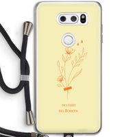 No rain no flowers: LG V30 Transparant Hoesje met koord