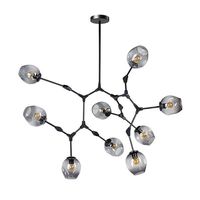 Hanglamp Lime smoke glas 9 lichts Hanglamp Lime smoke glas 9 lichts