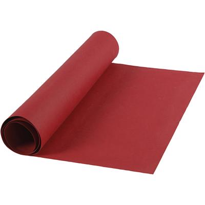 Creativ Company Faux leather papier, b: 50 cm, unikleurig, 350 gr, rood, 1 m/ 1 rol