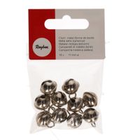 10x Zilveren metalen belletjes met oog 11 mm hobby/knutsel benodigdheden