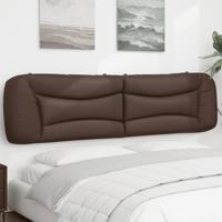 Hoofdbordkussen 200 cm kunstleer bruin
