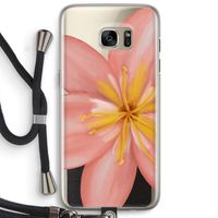 Pink Ellila Flower: Samsung Galaxy S7 Edge Transparant Hoesje met koord