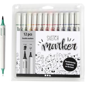 Creativ Company schets markers kleur, 12st.