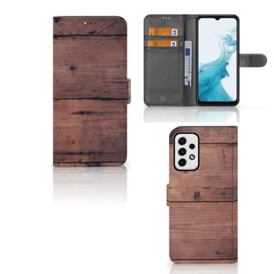 Samsung Galaxy A23 | Book Style Case | Old Wood