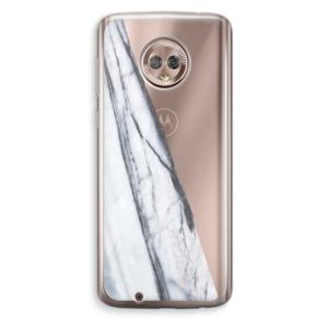 Gestreepte marmer: Motorola Moto G6 Transparant Hoesje
