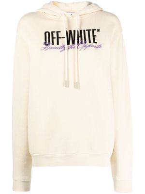 Off-White hoodie Big Logo Opposite en coton - Tons neutres