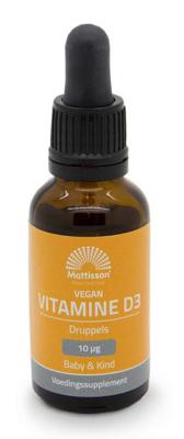 Mattisson Vitamine D3 baby & kind 10mcg vegan druppels