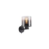 Searchlight Zwarte wandlampSweden design - 88912-1BK