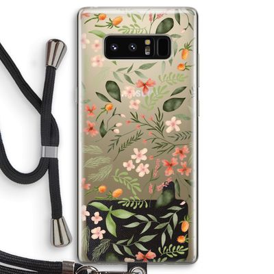Sweet little flowers: Samsung Galaxy Note 8 Transparant Hoesje met koord