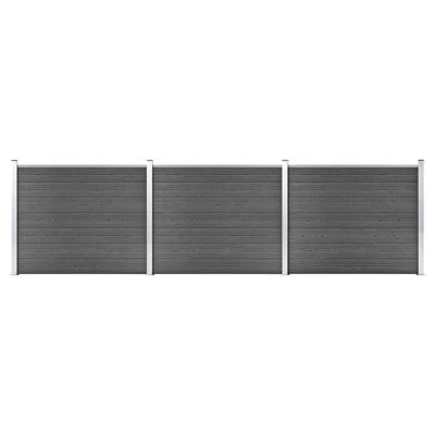 Schuttingpanelenset 526x146 cm HKC zwart