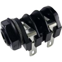 Cliff CL1130A Jackplug 6.35 mm Bus, inbouw horizontaal Aantal polen: 2 Mono Zwart 1 stuk(s)