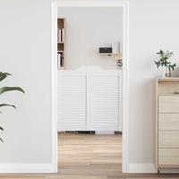 Draaideuren louvredesign 1-paar 80x80 cm wit