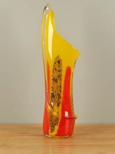 Vaas glas Yellow, 60 cm