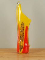 Vaas glas Yellow, 60 cm