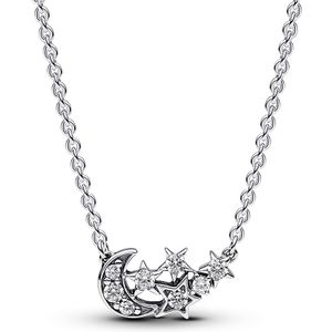 Pandora 392991C01 Ketting Sparkling Moon-Star zilver-zirconia wit 50 cm