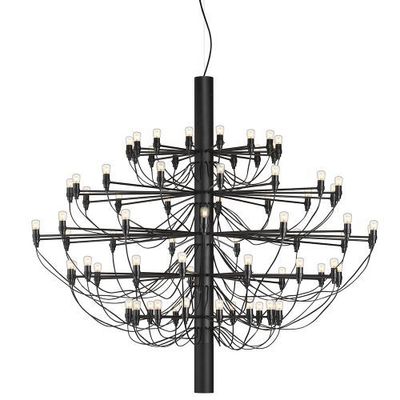 Flos 2097/75 Kroonluchter - Helder glas - Mat zwart