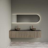 Badkamermeubelset Gliss Design Alluro 180 cm Links Corn Silk
