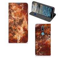 Nokia 2.4 | Standcase | Marmer Bruin