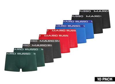 Mario Russo 10-pack Boxers - 5 kleuren in één set