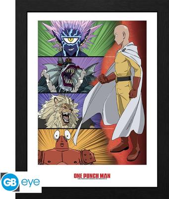 One Punch Man Framed Print - Ranking of villains