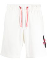 Ports V short de sport à patch logo - Blanc