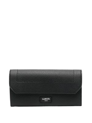 Lancel portefeuille en cuir à patch logo - Noir