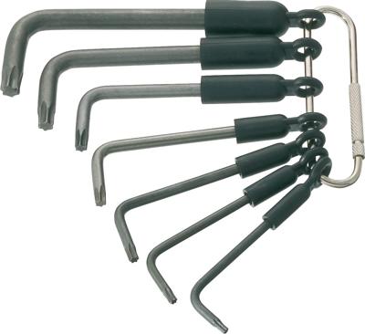 HAZET Set met haakse schroevendraaiers 2115-T/7R · Binnen-TORX®-profiel · 7-delig · T8 · T10 · T15 · T20 · T25 · T30 · T40