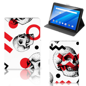 Tablettasje Lenovo Tab E10 Skull Red