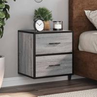 Nachtkastjes 2st wandgemonteerd 40x31x39,5cm grijs sonoma eiken Nachtkastjes 2st wandgemonteerd 40x31x39,5cm grijs sonoma eiken