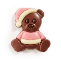 Geboorte Chocolade knuffelbeertjes Roze 10 stuks - thumbnail