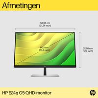 HP E24q G5 LED-monitor Energielabel E (A - G) 60.5 cm (23.8 inch) 2560 x 1440 Pixel 16:9 5 ms HDMI, DisplayPort, USB 3.2 Gen 1 (USB 3.0), USB-B IPS LED - thumbnail