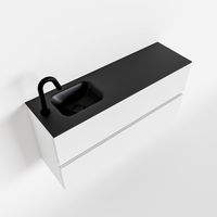 Toiletmeubel Mondiaz Ada | 100 cm | Meubelkleur Talc | Lex wastafel Urban Links | 1 kraangat