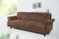 Chesterfield 3-zitsbank MAISON BELLE AFFAIRE 220cm antiekbruin 3-zits met slaapfunctie - 40082 - thumbnail