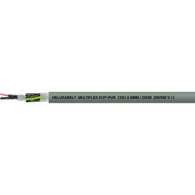 Helukabel 22557-500 Geleiderkettingkabel M-FLEX 512-PUR 4 G 6 mm² Grijs 500 m