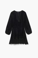 Mini jurk met borduursels - BLACK - L