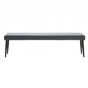 Nordic Home Milly bench PU-leer - grijs