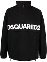 DSQUARED2 veste zippée en popeline à logo imprimé - Noir - thumbnail