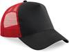 Beechfield CB640 Snapback Trucker - Black/Classic Red - One Size