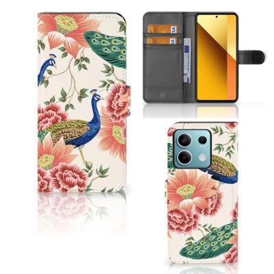 Telefoonhoesje | Met pasjeshouder | voor Xiaomi Redmi Note 13 5G Pink Peacock