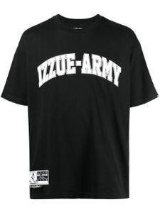 izzue t-shirt en coton à logo imprimé - Noir