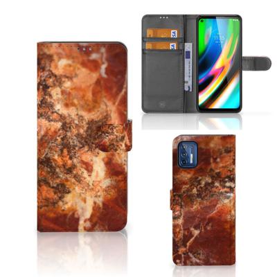 Motorola Moto G9 Plus | Bookcase | Marmer Bruin