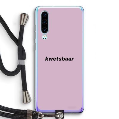 kwetsbaar: Huawei P30 Transparant Hoesje met koord
