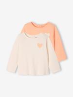 Set van 2 BASICS meisjesshirts ecru